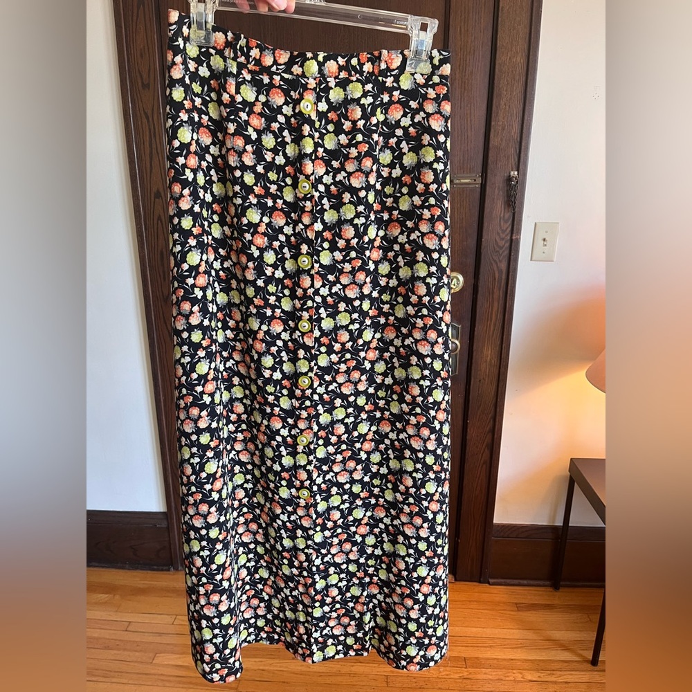 Unique print maxi skirt